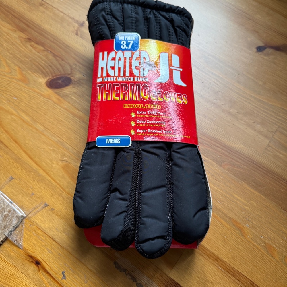 Insulated thermo winter gloves unisex nwt black